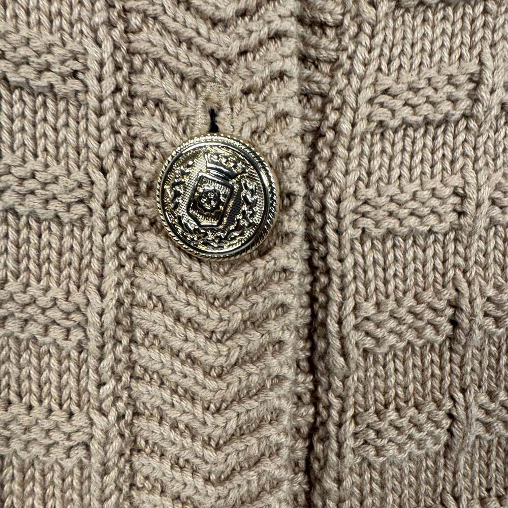 Talbots Textured Polo Cardigan - Picture 3 of 6